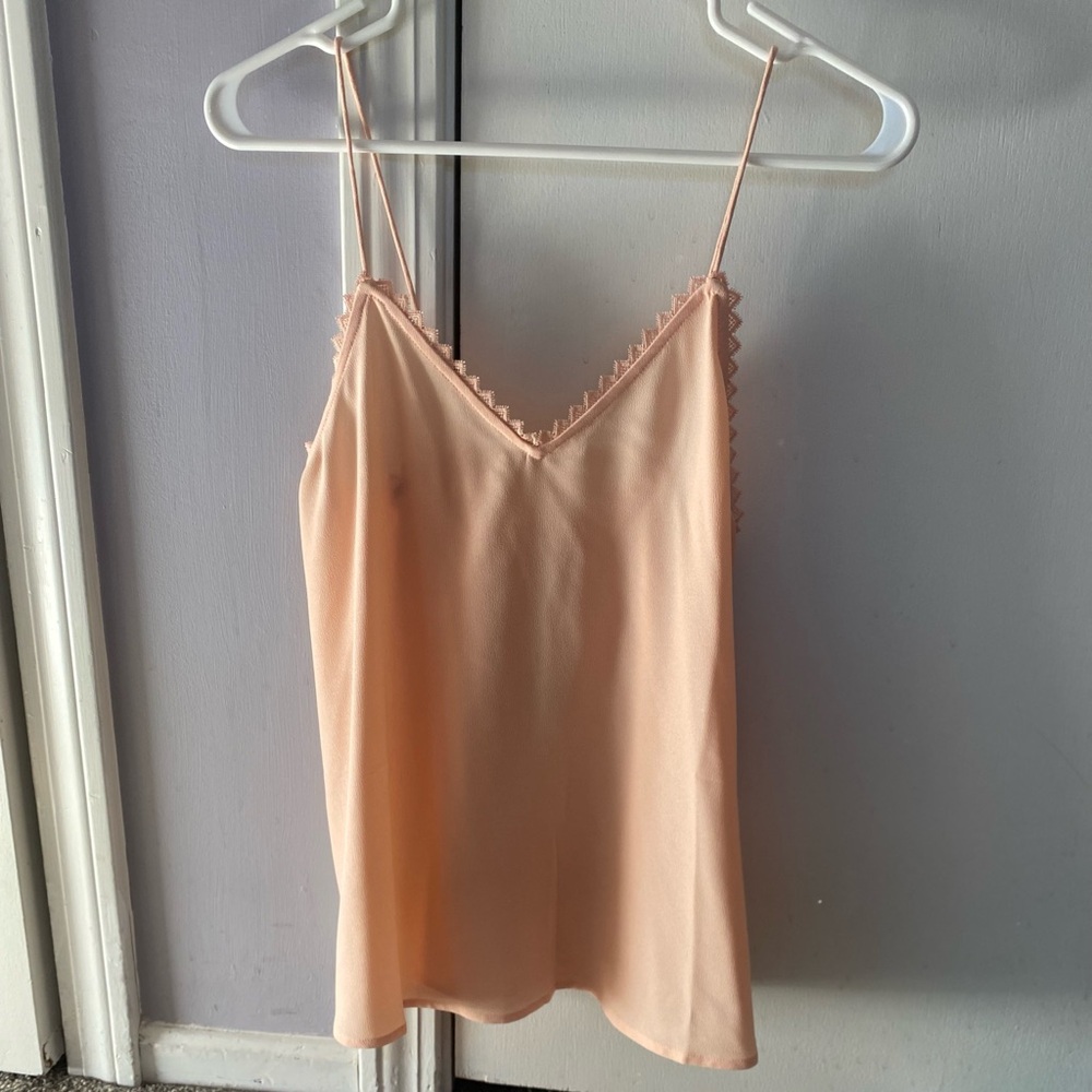 MNG Suit peach lace trimmed cami-NWT